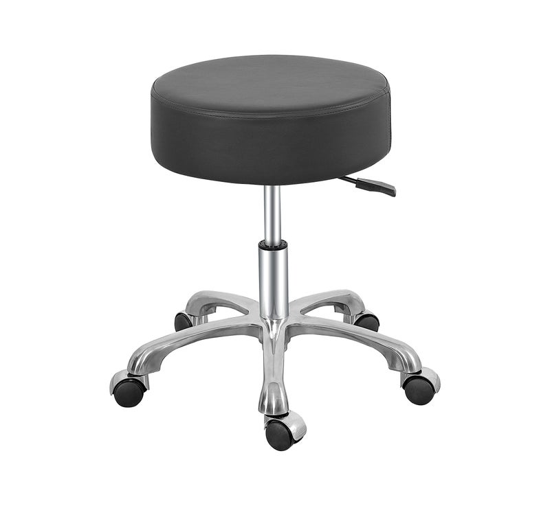Lilfurni Lilfurni Swivel Rolling Stool Round ChairThick Sturdy PaddingAdjustable Stool with Wheels for DoctorMedicalMassage SalonOfficeShopBlack no Back Black 