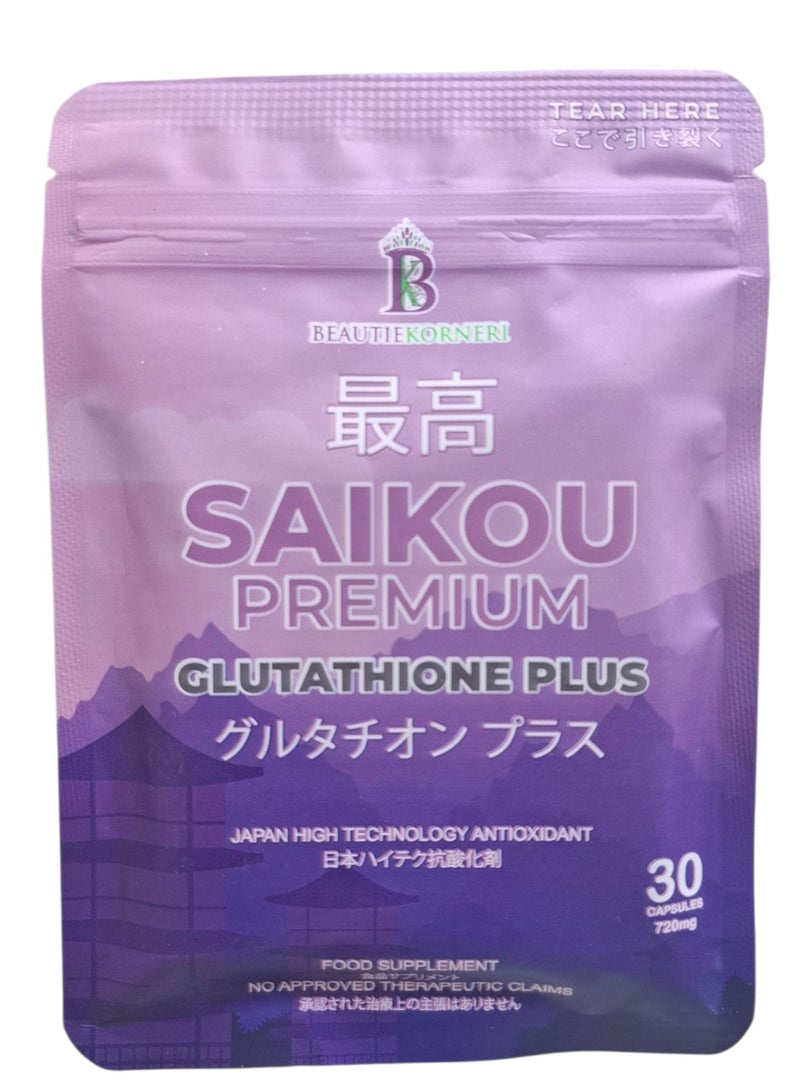 BEAUTIEKORNERI Saikou Premium Glutathione Plus - 30 Caps