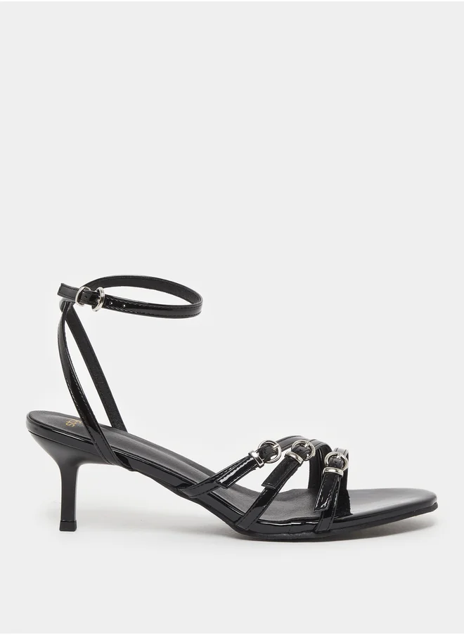 Styli Belted Strap Stiletto Heel Sandals
