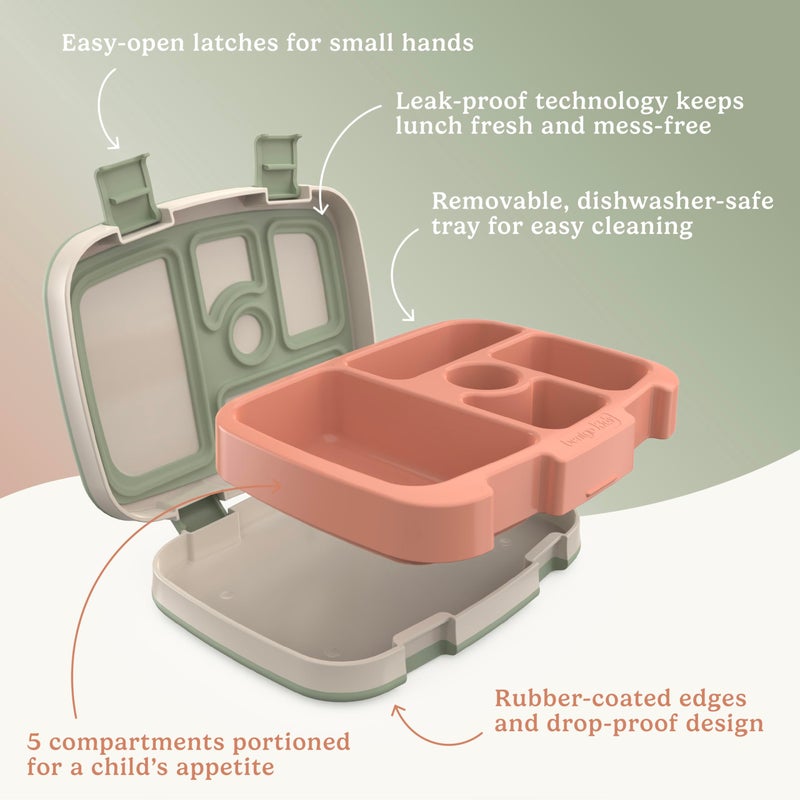 Bentgo Kids 5-Compartment Leak-Proof Bento-Style Lunch Box (Whimsy & Wonder Collection) - Ideal for Ages 3-7  Drop-Proof & Durable  Dishwasher Safe  & Made with BPA-Free Materials (Geo Speckle) - Image 5