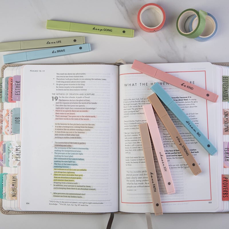 DIVERSEBEE Bible Highlighters with Soft Chisel Tip, 8 Pack Assorted Colors Pens No Bleed, Quick Dry Set, Cute Aesthetic Markers, Bible Study Journaling Supplies and Accessories (Earthy) - Image 3