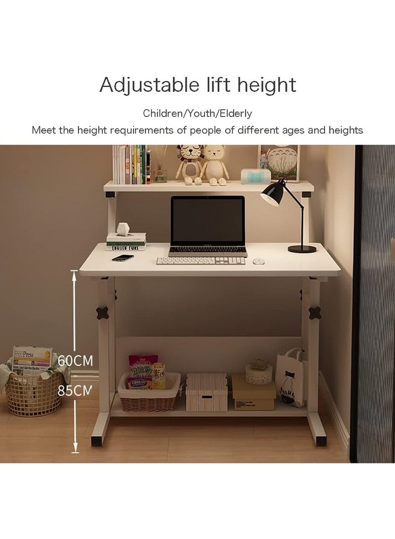 AGD Multi-functional study table with book storage shelf and wheels - Image 2