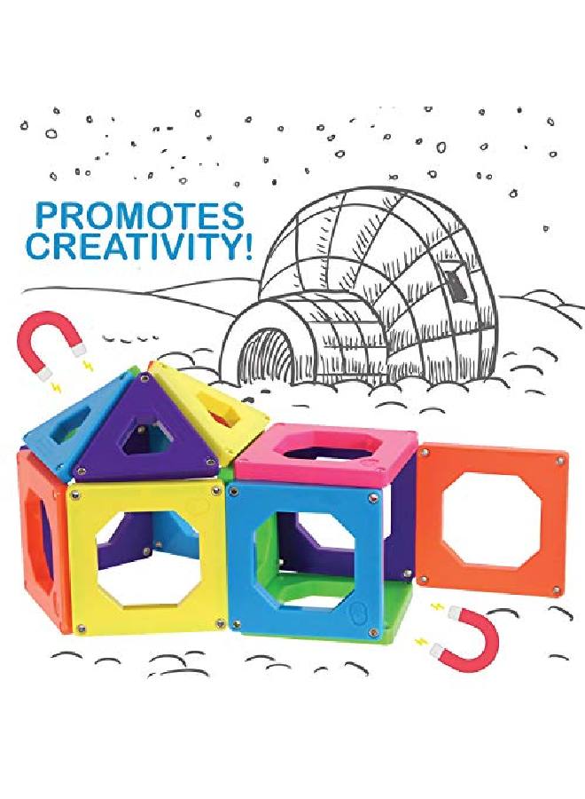 Discovery Kids 24Piece Magnetic Tile Building Blocks Construction Set - Image 3