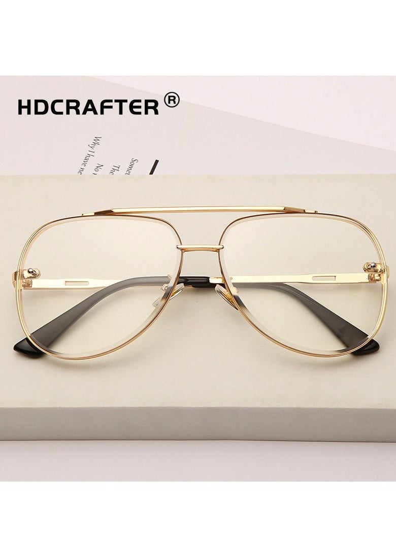 HDCRAFTER - New Gradient Lens Metal Frame Sunglasses - Image 1