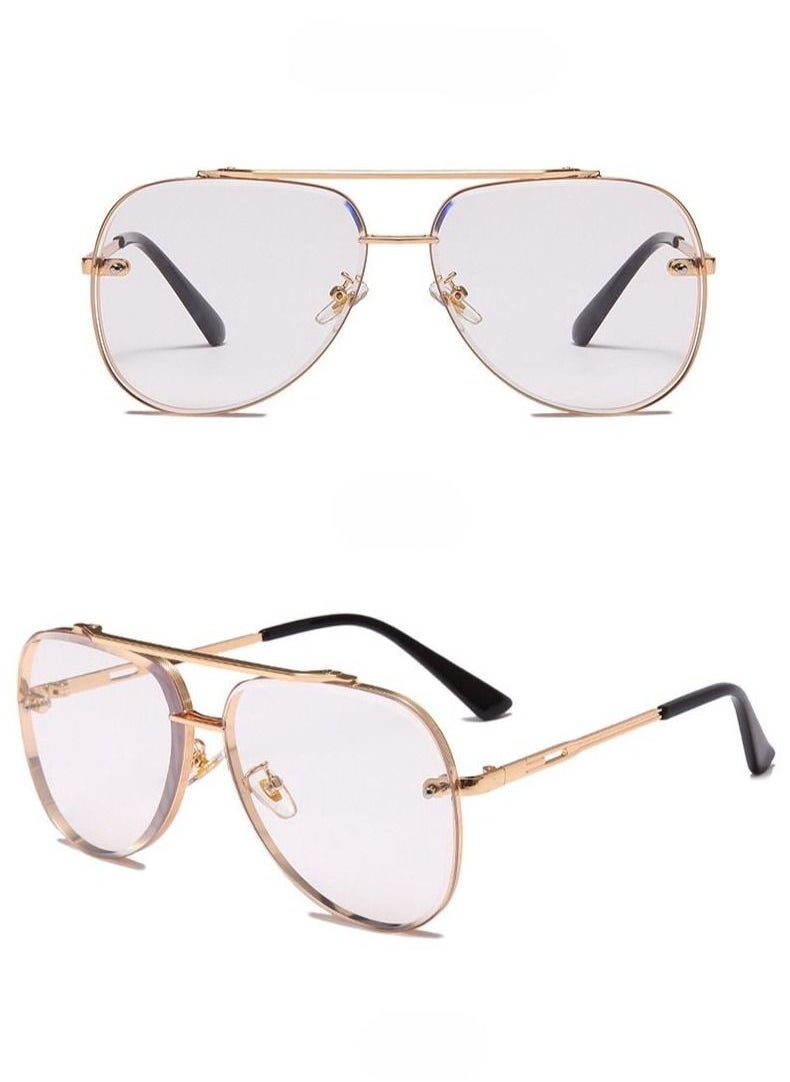 HDCRAFTER - New Gradient Lens Metal Frame Sunglasses - Image 1