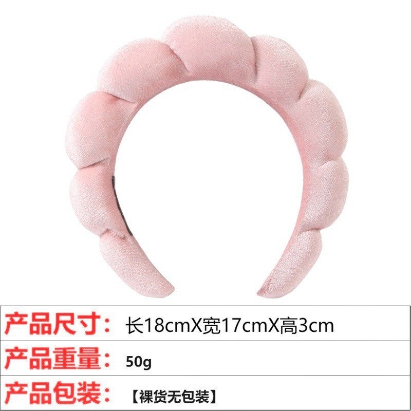 Generic Twist Sponge Headband Set Cloud Hair Accessory 9# gold velvet light pink headband