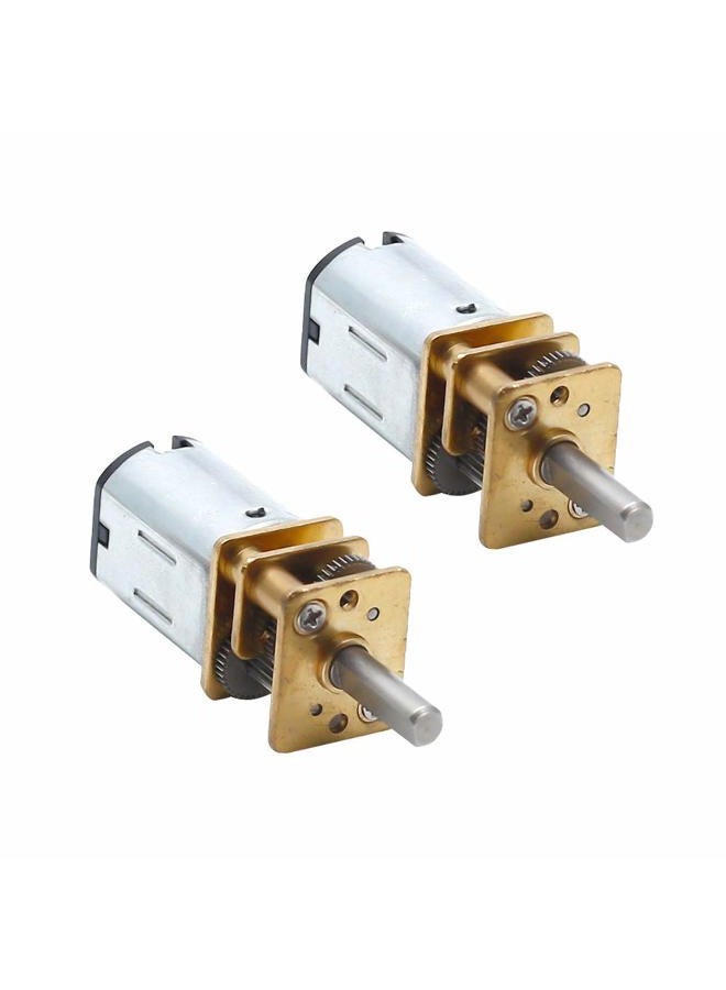Augiimor 2PCS DC 6V 200RPM Speed Reduction Motor N20 3mm Shaft Mini Metal Gearwheel Gear Motor with Full Metal Gearbox Micro Motor - Image 1