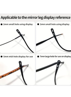 Generic 6 Pack Silicone Eyeglass Straps, Non-slip Three-hole Eyeglass Frame Straps, Adjustable Eyeglass Cord Straps, Sports Eyeglass Straps, Sunglass Cord Lanyards for Adults and Kids  - Image 4