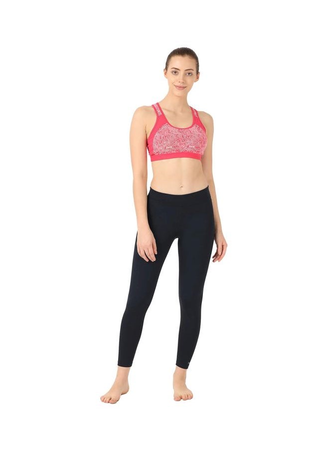 JOCKEY - Jockey 1380 Women Wire free Padded Super Combed Cotton Elastane Stretch Printed Full Coverage Racer Back Styling Active Bra with Stay Fresh and Moisture Move Treatment - Image 1