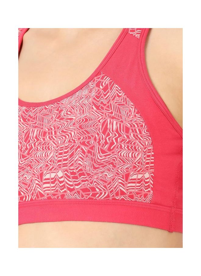 JOCKEY - Jockey 1380 Women Wire free Padded Super Combed Cotton Elastane Stretch Printed Full Coverage Racer Back Styling Active Bra with Stay Fresh and Moisture Move Treatment - Image 1