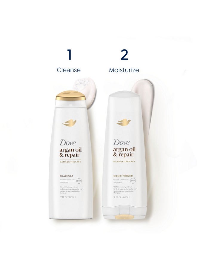 Dove - Conditioner Argan Oil & Damage Repair 1 For Damaged Hair 92% Natural Origin, Paraben Free Conditioner 12 Oz - Image 1