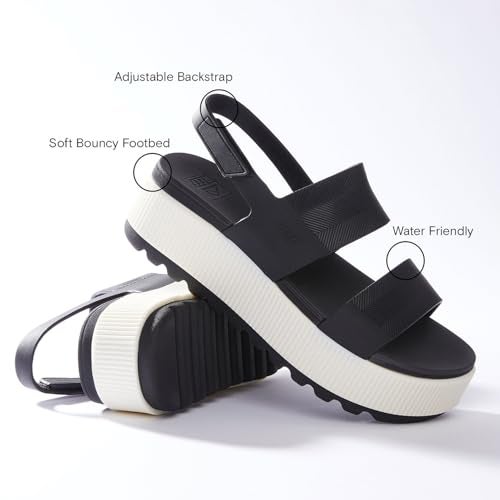 REEF Womens Sandals, Water Vista Higher, Sand Lime, 10 - Image 3