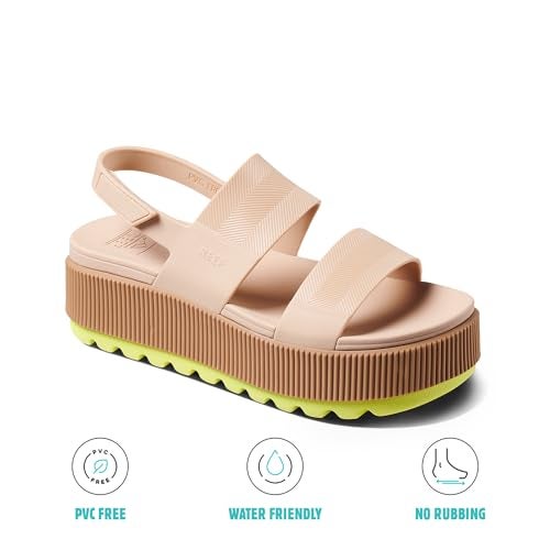 REEF Womens Sandals, Water Vista Higher, Sand Lime, 10 - Image 2