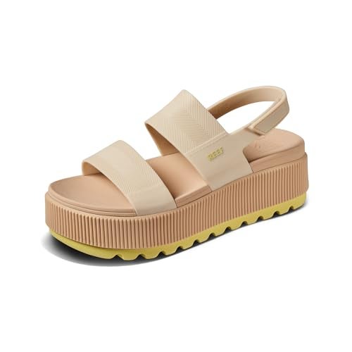 REEF Womens Sandals, Water Vista Higher, Sand Lime, 10 - Image 1
