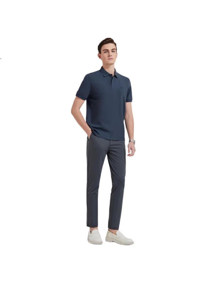 Youngor Men'S Summer Youth Men'S Business Casual Short Sleeve Polo Shirt Dark Green Xl - Image 2