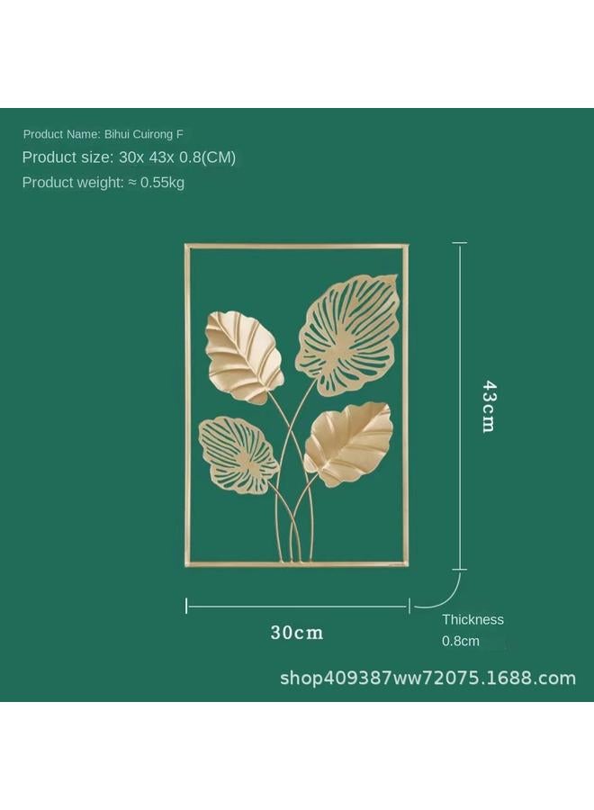 Bluejw Factory Direct Iron Leaf TV Sofa Background Wall Porch Room Wall Pendant Modern Living Room Decoration - Image 1