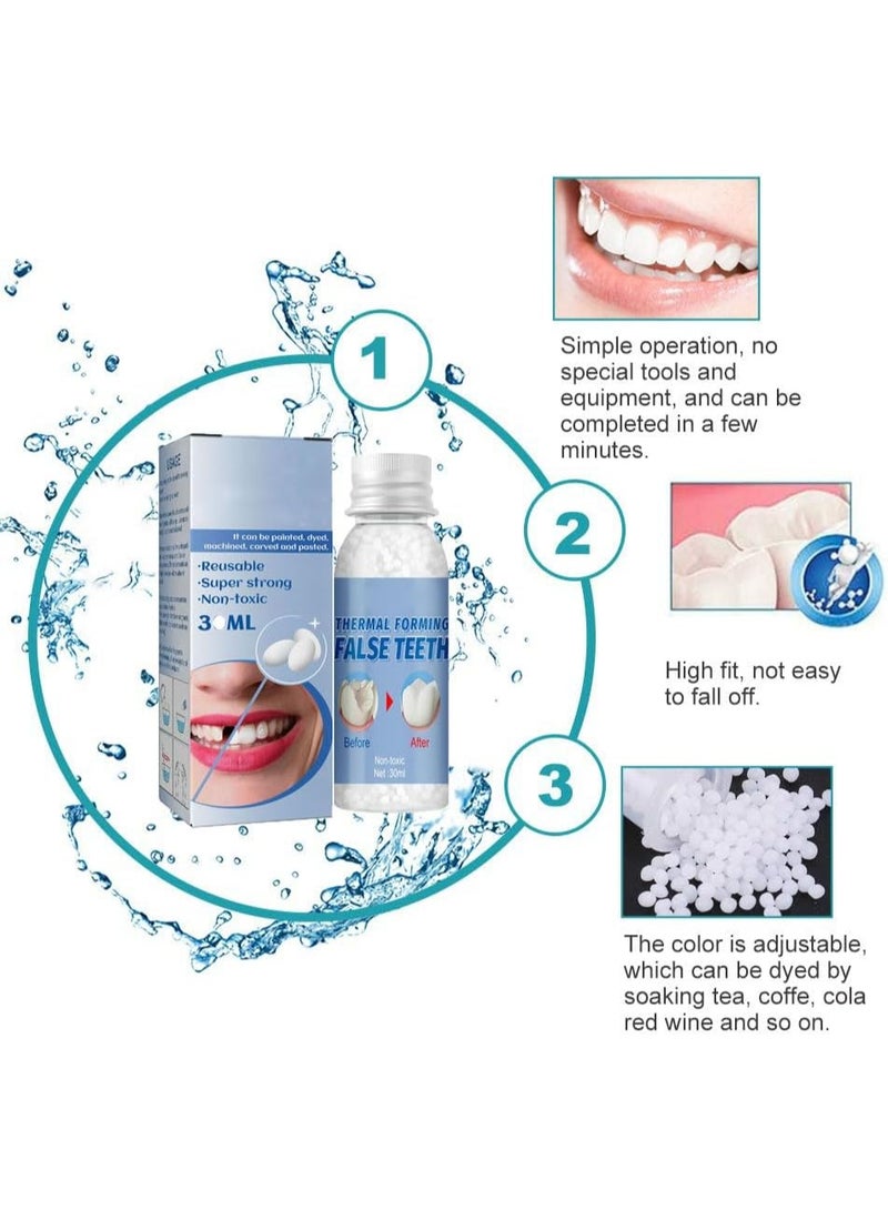 EELHOE Temporary Tooth Filling, Thermal Forming False Teeth, Tooth Repair DIY Moldable Fake Teeth Repair Beads for Temporary Fixing, Dental Tooth Filler for Missing Broken Fake Chipped Teeth - Image 3
