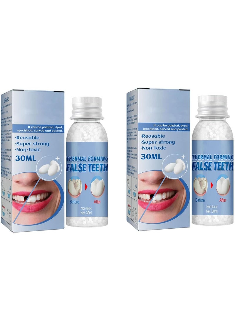 EELHOE Temporary Tooth Filling, Thermal Forming False Teeth, Tooth Repair DIY Moldable Fake Teeth Repair Beads for Temporary Fixing, Dental Tooth Filler for Missing Broken Fake Chipped Teeth - Image 2