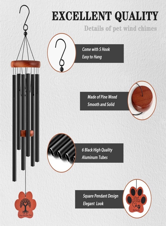 VENBEEL Pet Memorial Wind Chime, 28" Dog Memorial Gifts for Loss of Dog, Pet Loss Sympathy Bereavement Remembrance Gift - Image 3