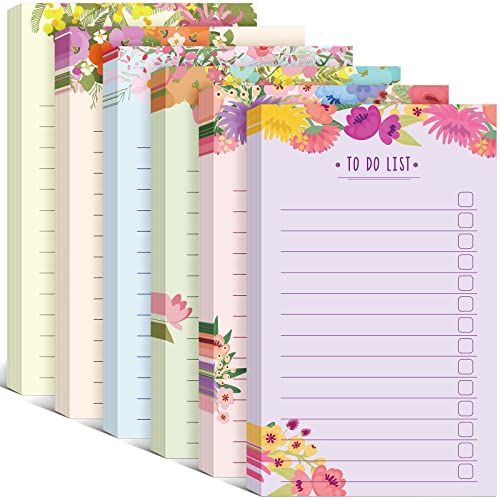Sinmoe 300 Sheets to Do List Notepad Daily Checklist Sticky Notes Cute Undated Memo Pad Color Block to Do Note Pad Weekly Plan Agenda and Organizer Planners for College(Flower Style,3.14 x 5.11 Inch) - Image 1
