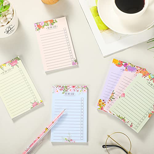 Sinmoe 300 Sheets to Do List Notepad Daily Checklist Sticky Notes Cute Undated Memo Pad Color Block to Do Note Pad Weekly Plan Agenda and Organizer Planners for College(Flower Style,3.14 x 5.11 Inch) - Image 5