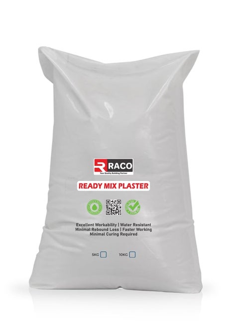 RACO Ready Mix Plaster | Instant Mix for Wall, Floor & Ceiling | Crack Filler | Ready-to-Use Cement with Fine Sand & Special Additives