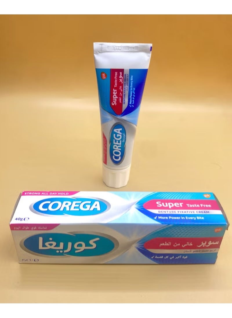 كوريغا كريم مثبت لأطقم الأسنان خالي من المذاق، 40 جرام 40جرام - Image 1