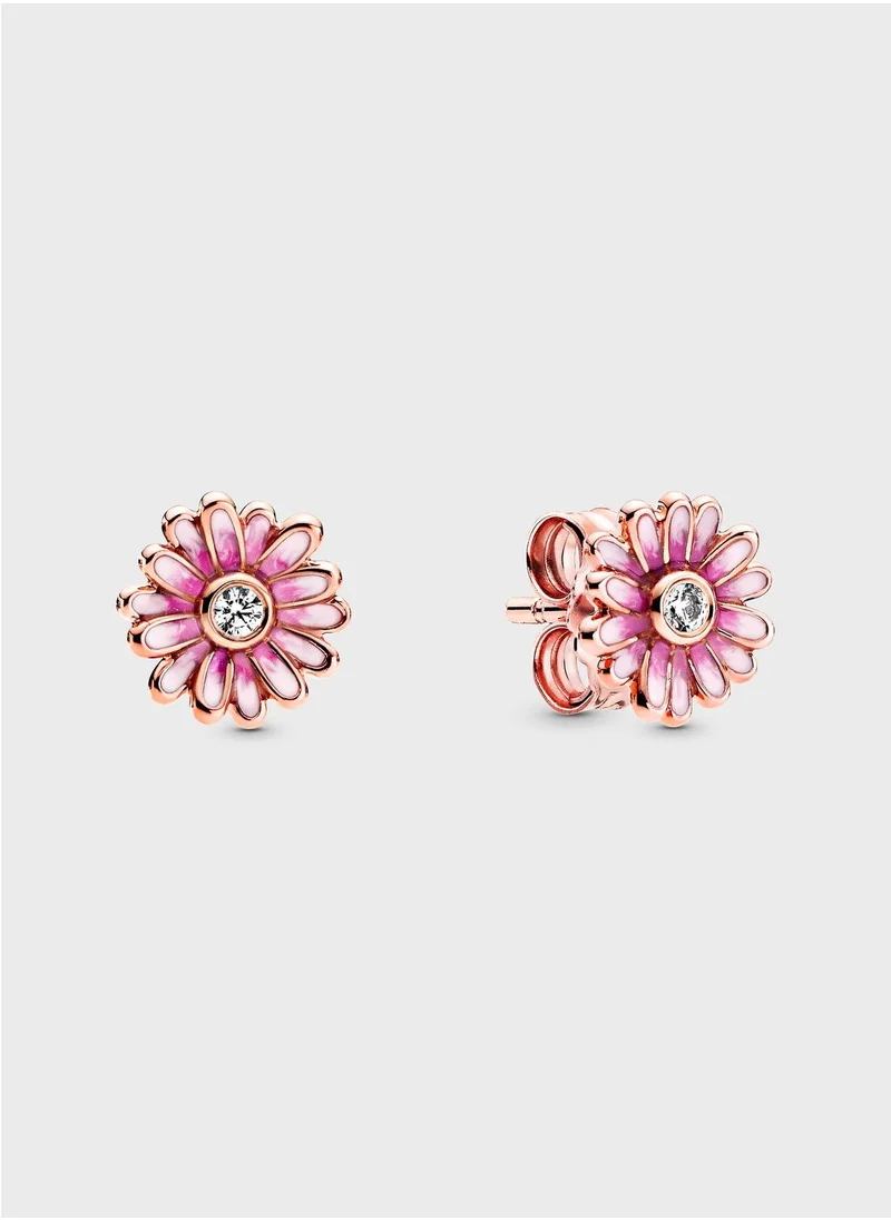 PANDORA Pink Daisy Flower Stud Earrings