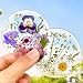 Swooflia Flower Car Cup Holder Coasters for Women 275 Inch Cute Resin Clear Automotive Drink Cupholder Insert Car Accessories 2 Pack White Purple - Image 2