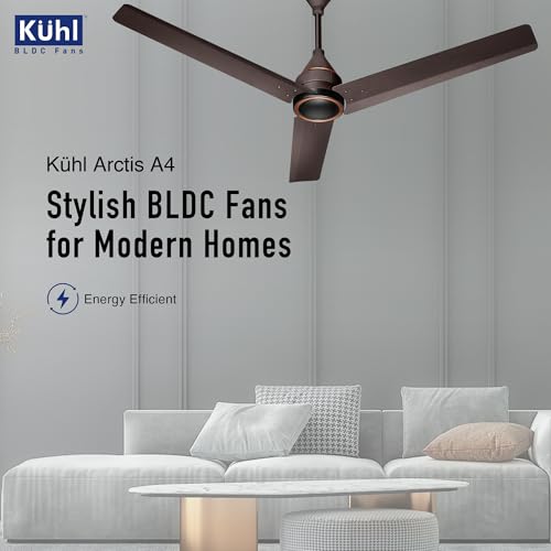 KUHL Arctis A4 1200 mm BLDC 65% Power Saving BLDC Ceiling Fan With Remote | BEE 5 Star Rated & ISI Marked | High Air Flow | 5 Year Warranty on Motor | Espresso Dual - Image 2