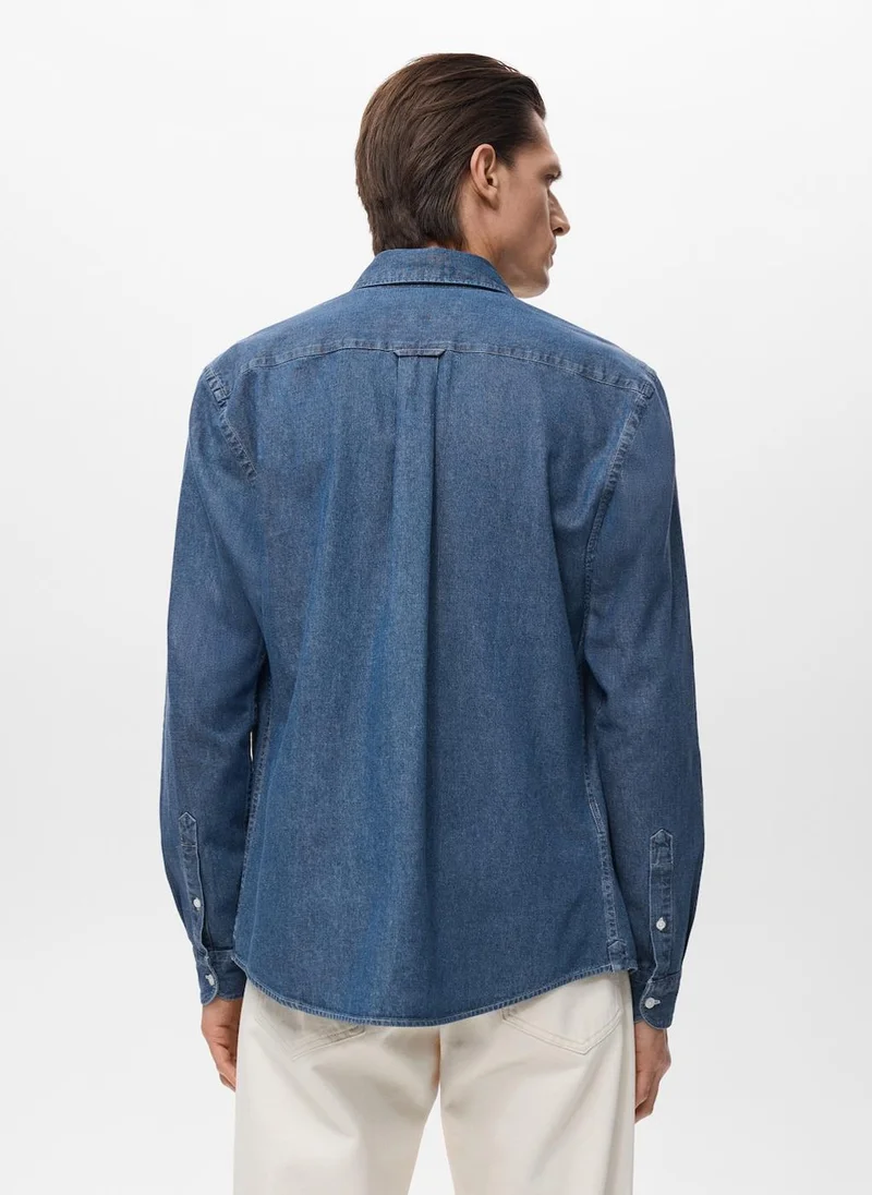 مانجو مان Regular fit denim shirt