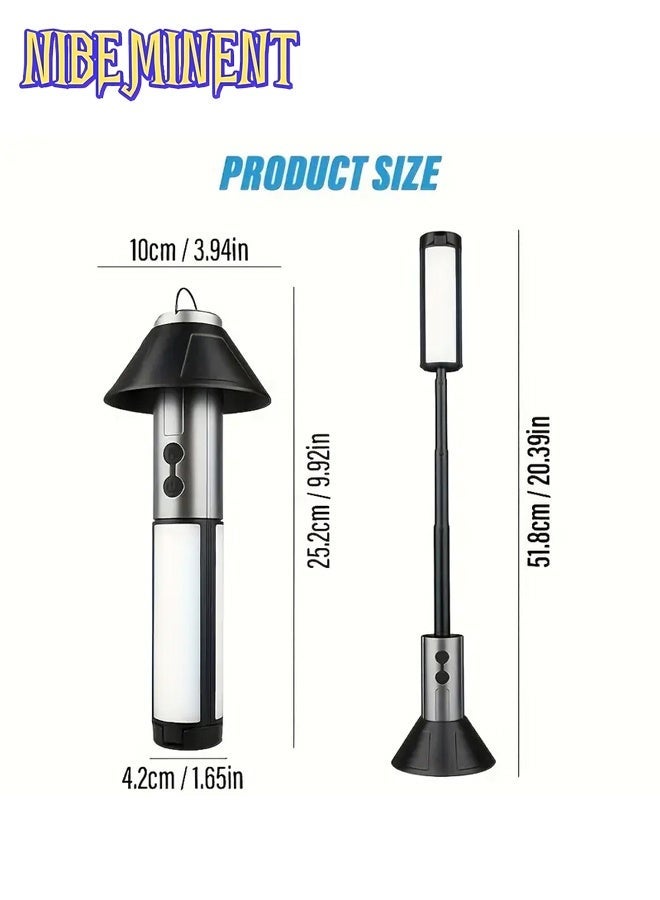 NIBEMINENT 1 قطعة مصباح تخييم متعدد الوظائف 2 في 1، مصباح يدوي عالي السطوع، مناسب للتخييم، النزهات، الشواء - Image 4