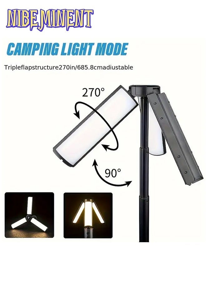 NIBEMINENT 1 قطعة مصباح تخييم متعدد الوظائف 2 في 1، مصباح يدوي عالي السطوع، مناسب للتخييم، النزهات، الشواء - Image 3