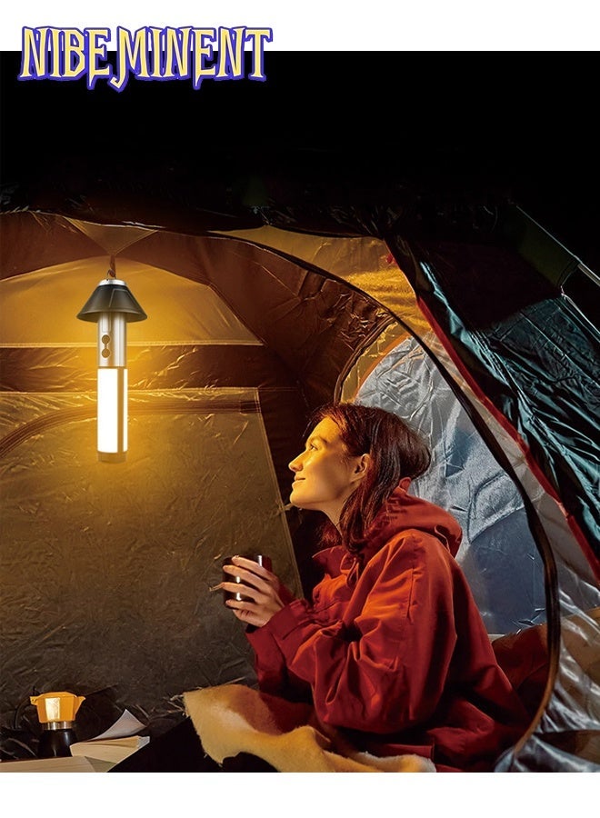 NIBEMINENT 1 قطعة مصباح تخييم متعدد الوظائف 2 في 1، مصباح يدوي عالي السطوع، مناسب للتخييم، النزهات، الشواء - Image 5