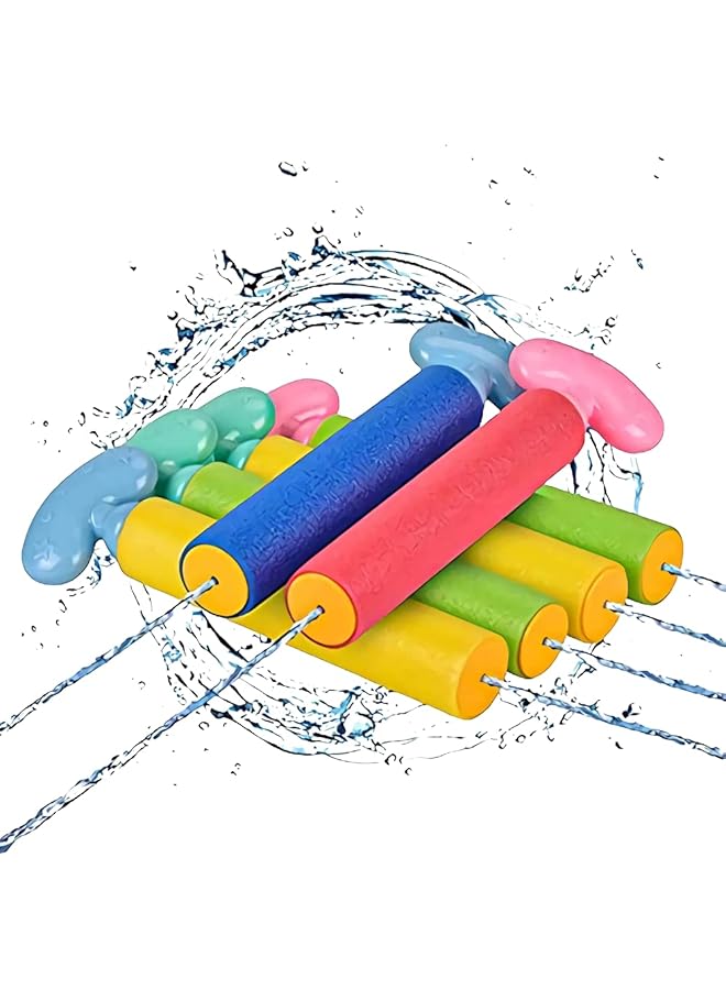 KASTWAVE Summer Water Blaster Set 6 Pack Squirt Toys For Kids & Adults Long Range Up To 32Ft Perfect For Pool Parties And Outdoor Fun - Image 1