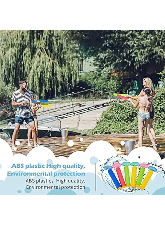 KASTWAVE Summer Water Blaster Set 6 Pack Squirt Toys For Kids & Adults Long Range Up To 32Ft Perfect For Pool Parties And Outdoor Fun - Image 3