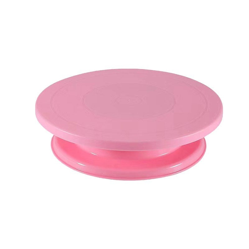 Cake Decorating Turntable With Anti-Slip Strip Plastic Rotating Cake Turntable Baking Tools Rotating Table - Image 1
