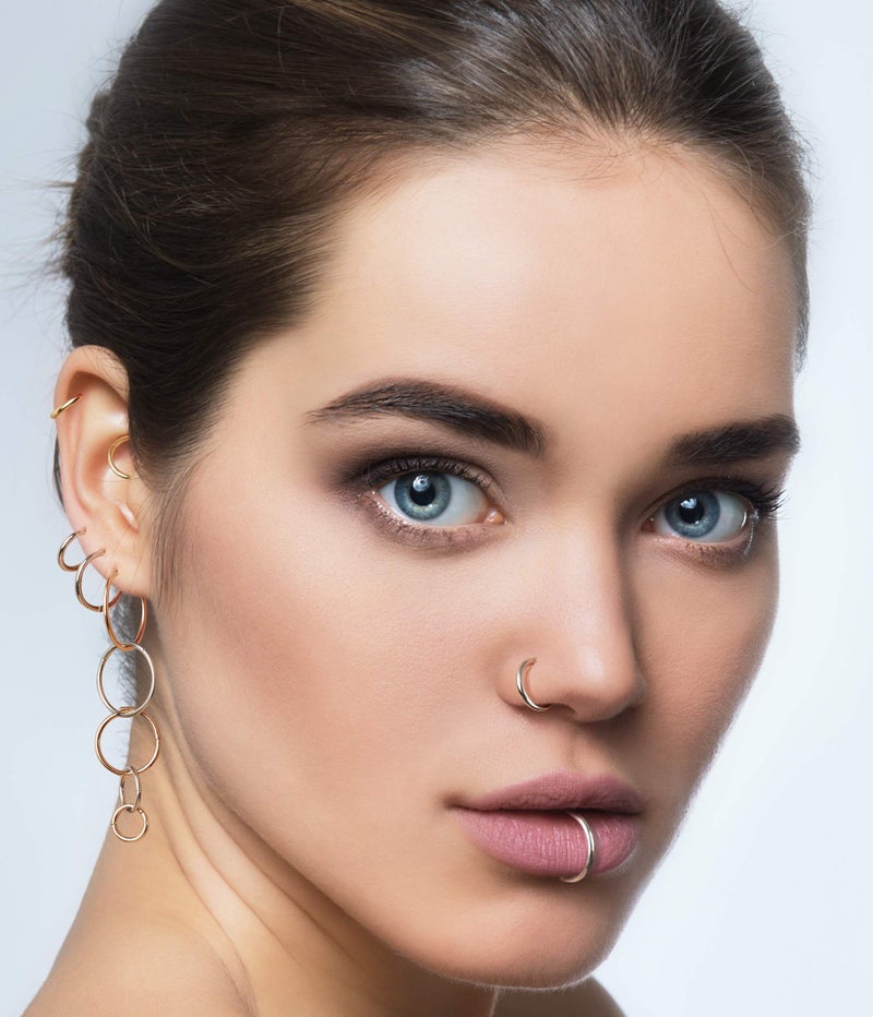 365 Sleepers (16G 6mm) Titanium Implant Grade Nose Rings Septum Jewelry Hinged Segment Ring Body Piercing Nose Hoop Lip Rings Helix Cartilage Rook Earrings - Image 5