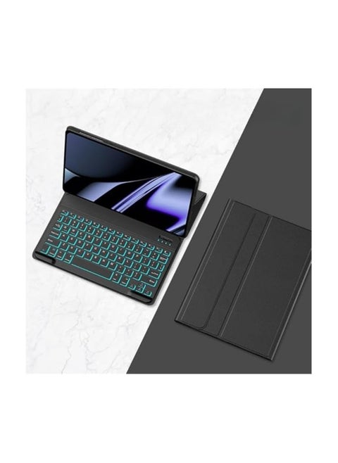 Arabic and English Backlit Keyboard Case Compatible with Honor Pad X9 11 Inch 2024, with Detachable Wireless Bluetooth Keyboard and Protective Case Cover for Honor Pad X9