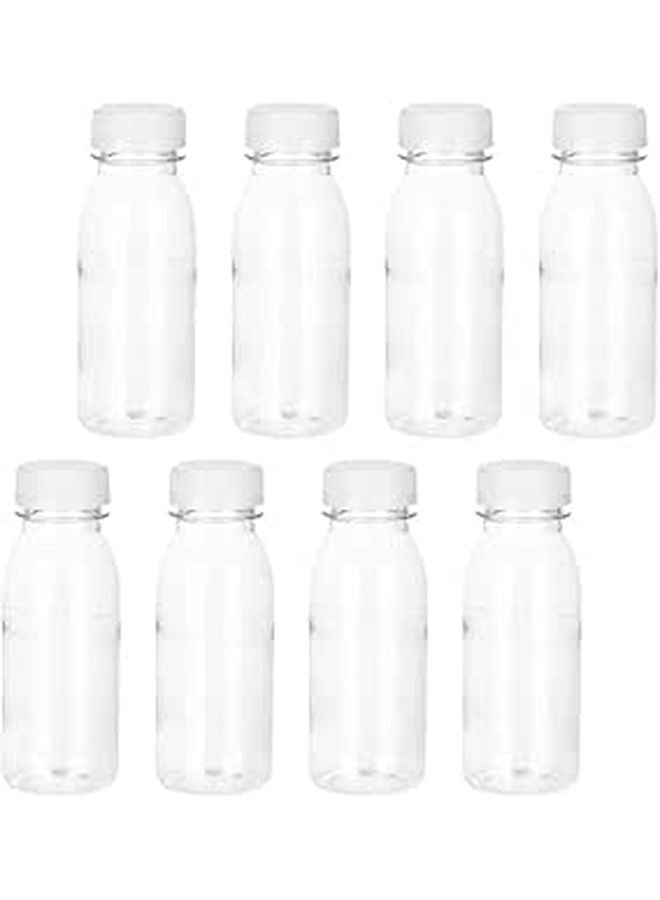 8 Pcs 200ml Food Grade Plastic Juice Bottles With Lids Portable Drink Containers For Takeout Cold Beverages - Image 1