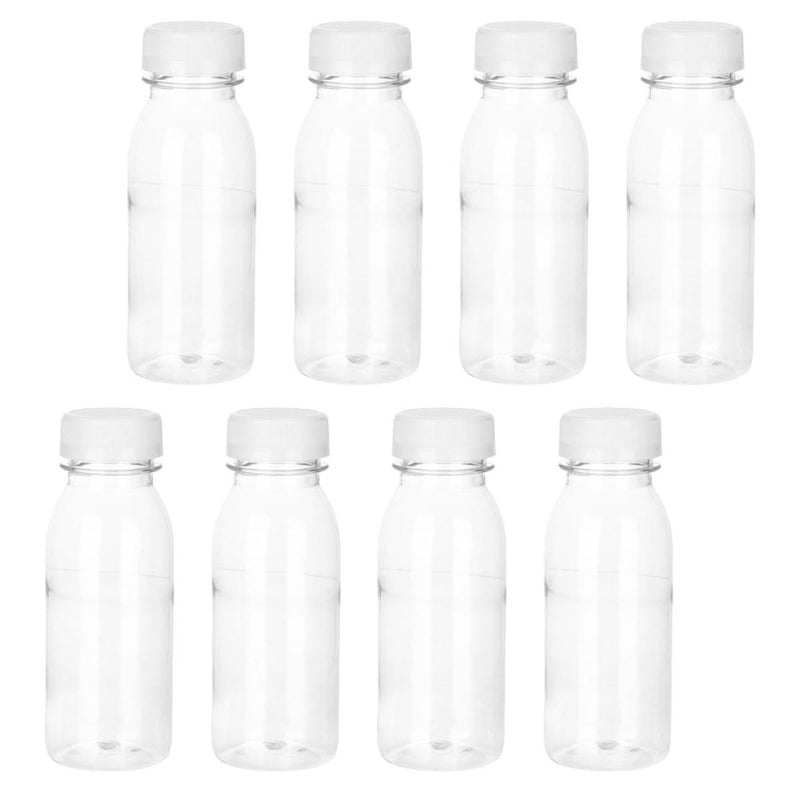 8 Pcs 200ml Food Grade Plastic Juice Bottles With Lids Portable Drink Containers For Takeout Cold Beverages - Image 2