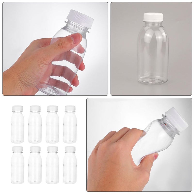 8 Pcs 200ml Food Grade Plastic Juice Bottles With Lids Portable Drink Containers For Takeout Cold Beverages - Image 4