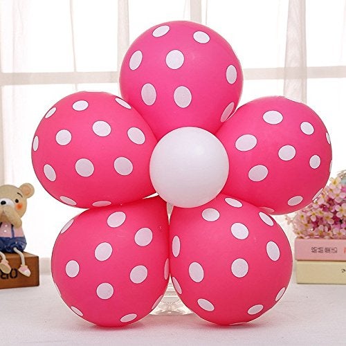 Balloonistics Rubber Maple Store Birthday Balloons The Azalea Theme Flower Party Balloons and Balloon Decoration (Pack of 25 Pcs) (Pink) Plus 10 Extra White Balloons - Image 3