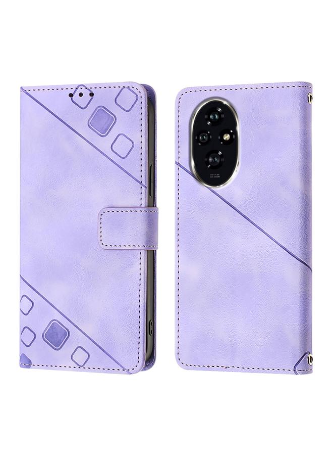 The Bros Phone Case For Honor 200 Pro Skin-feel Embossed Leather Phone Phone Case - Image 2