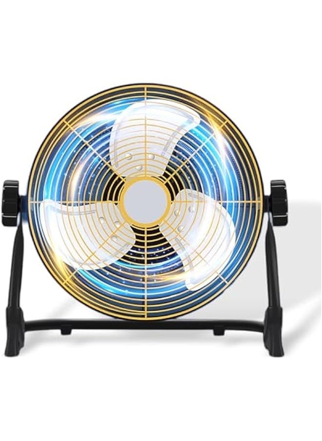 Generic 2000mAh Rechargeable Battery Operated Floor Fan, Industrial High Velocity Drum Fan, Powerful Shop Fan Floor Fan for Camping Gym Garage Outdoor Indoor, es0bfidnvx  - Image 1