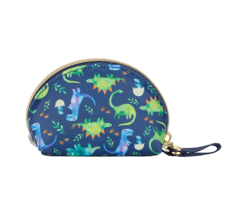 Itzy Ritzy Itzy Ritzy Everything Storage Pouch Small Zipper Pouch Holds 2 Pacifiers Snap Handle Attaches to Diaper Bag Stroller or Purse Holds Earbuds Chargers Change or Disposable Bags Dinosaur 