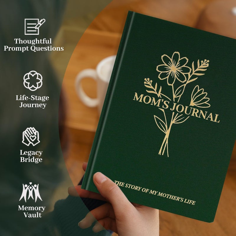 SIMSIMY Mom Life Story Book Journal, A Mother’S Guided Journal with Prompt Questions to Share Her Journey & Memories, Meaningful Family Keepsake Gift for Mother's Day, Birthday, Christmas from - Image 2