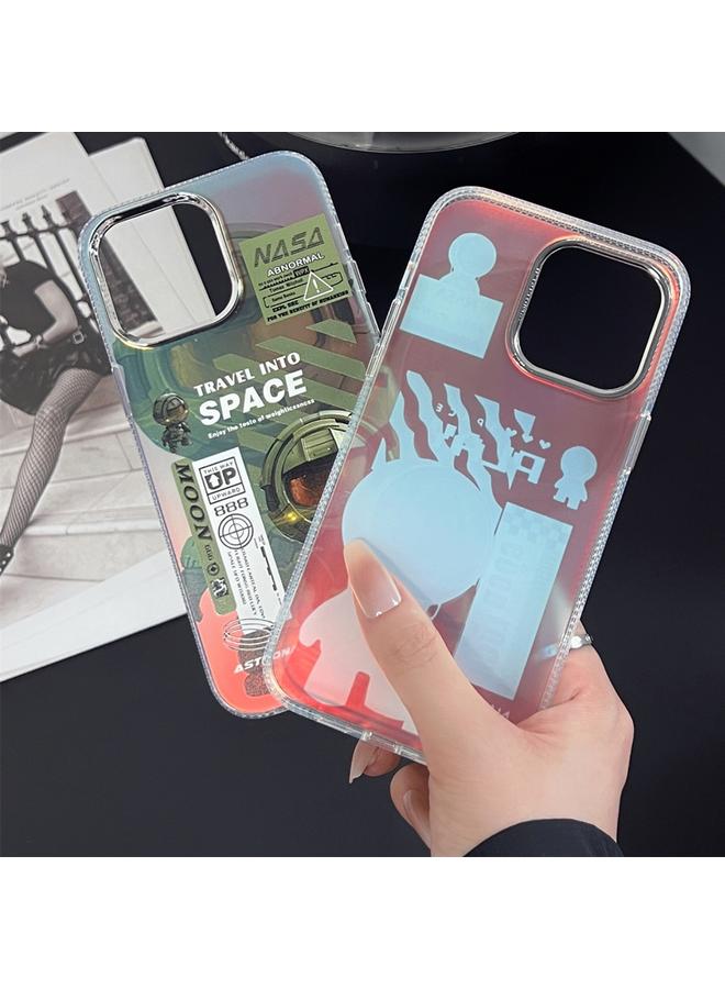 اس-توب جراب لهاتف iPhone 12، جراب هاتف رائد فضاء ليزري فلوري - Image 3