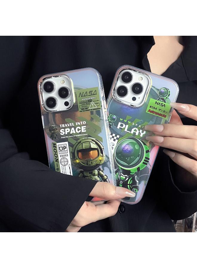 اس-توب جراب لهاتف iPhone 12، جراب هاتف رائد فضاء ليزري فلوري - Image 4