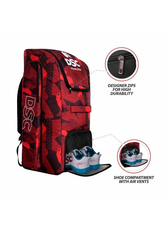 DSC Rebel Junior Duffle Cricket Kit Bag, Colour - Red/Black  - Image 3